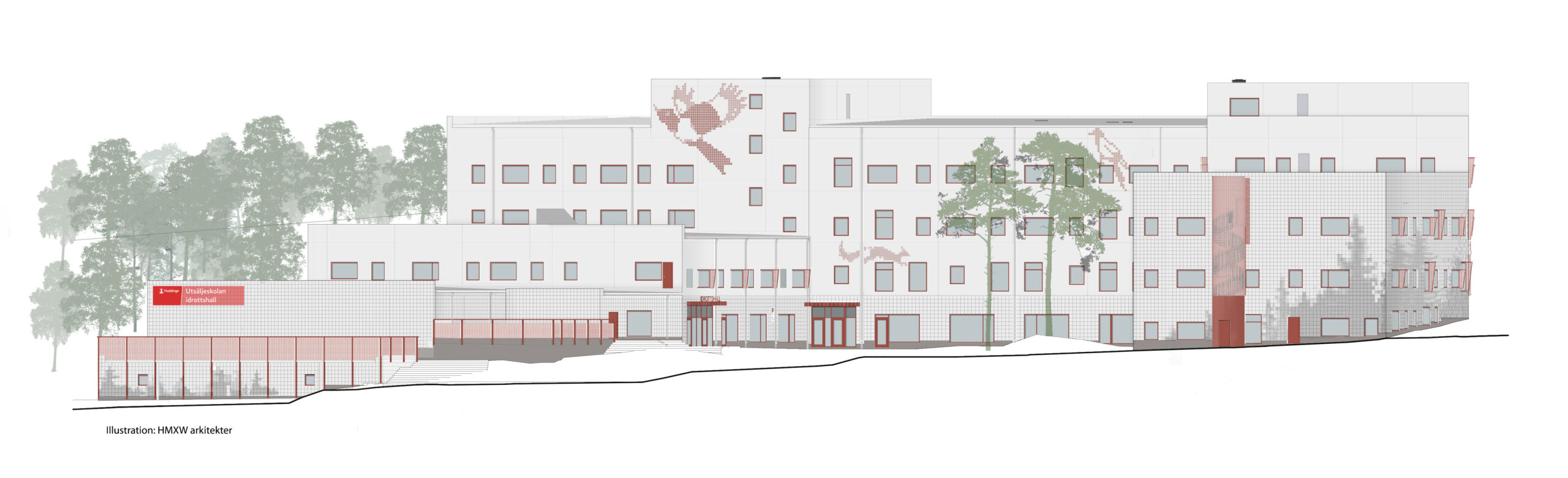 Utsäljeskolan BL_Gårdsfasad mot norr_HMXW arkitekter-min